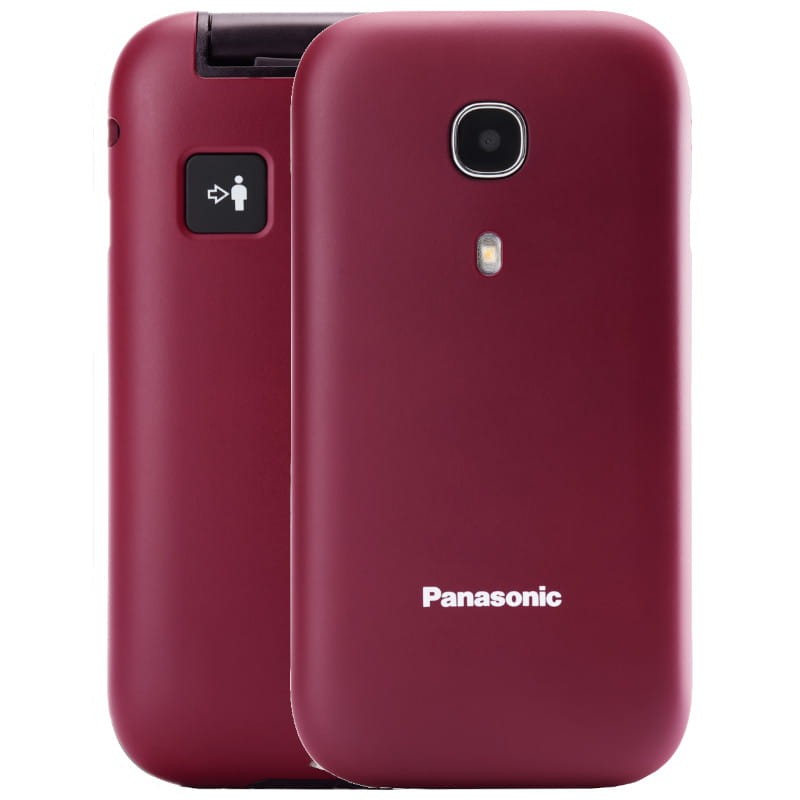 Panasonic KX-TU400EXR Rojo Granate - Teléfono Móvil para Personas Mayores - Ítem