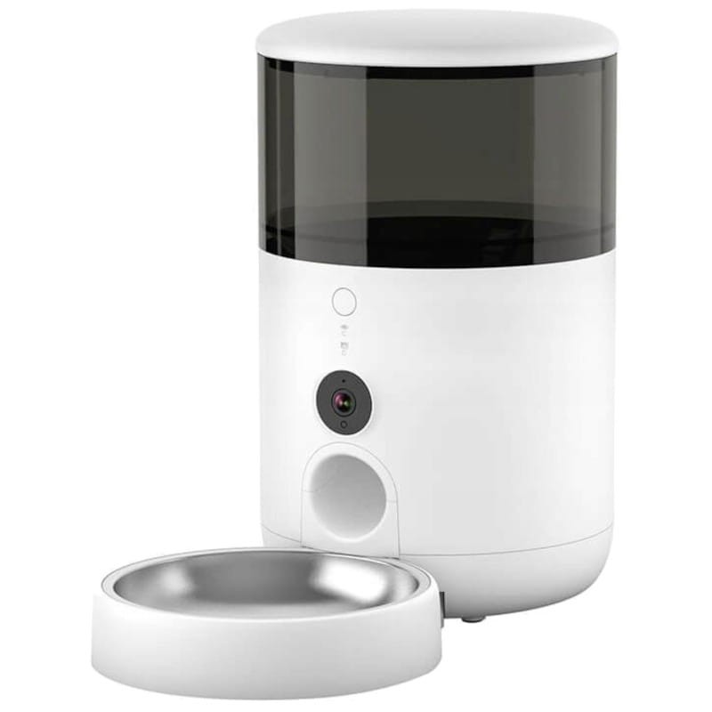 Petoneer NutriVue Feeder Blanco - Comedero Inteligente Para Mascotas Con Cámara y Micrófono - Audio Bidireccional - Programable con APP - Acero Inoxidable Ideal para Perros y Gatos - Ítem