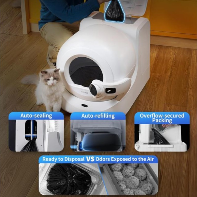  Litière Automatique PETKIT Purobot Ultra - Caméra Avec IA - Reconnaissance Faciale - Suivi de la Santé - Scellage des sacs après chaque utilisation - Contrôle APP: - Ítem2