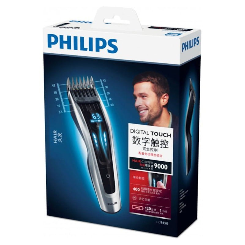 Philips Hair Clipper Series 9000 HC9450/15 Preto/Prata - Máquina de cortar cabelo - Item1