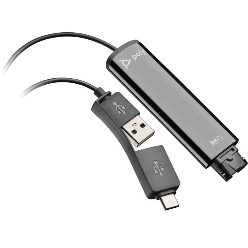 POLY DA75 USB a QD Negro - Adaptador - Ítem