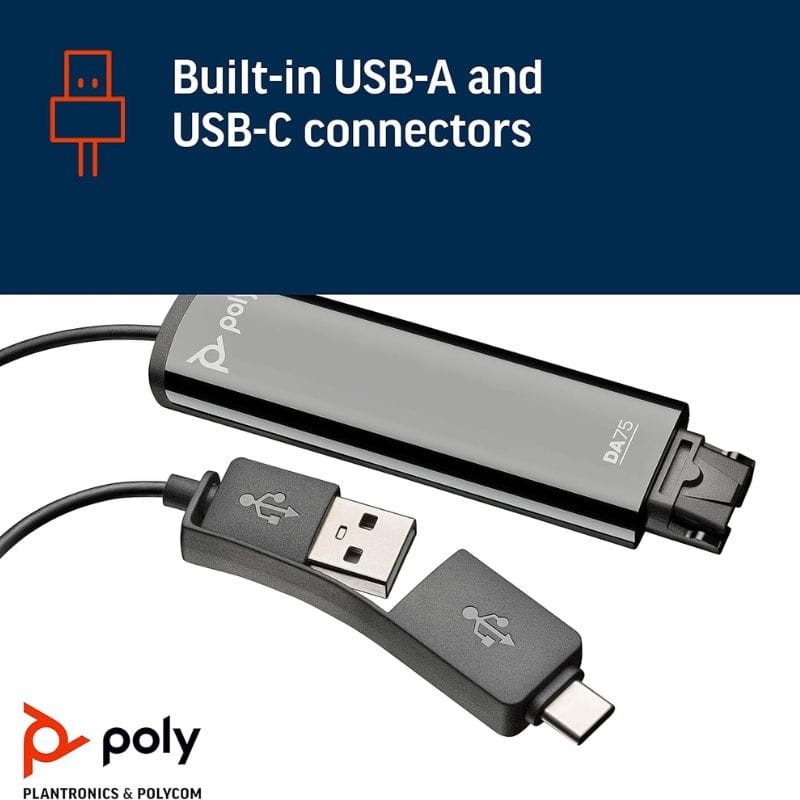 POLY DA75 USB a QD Negro - Adaptador - Ítem3