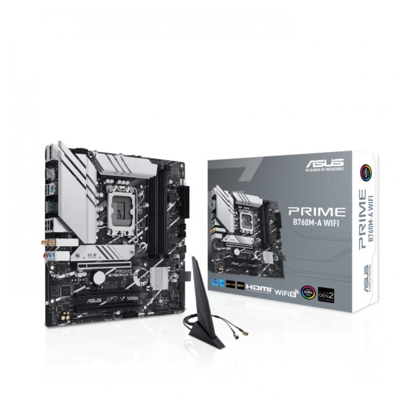 ASUS PRIME B760M-A Intel LGA 1700 128GB Micro ATX Preto - Placa-mãe - Item