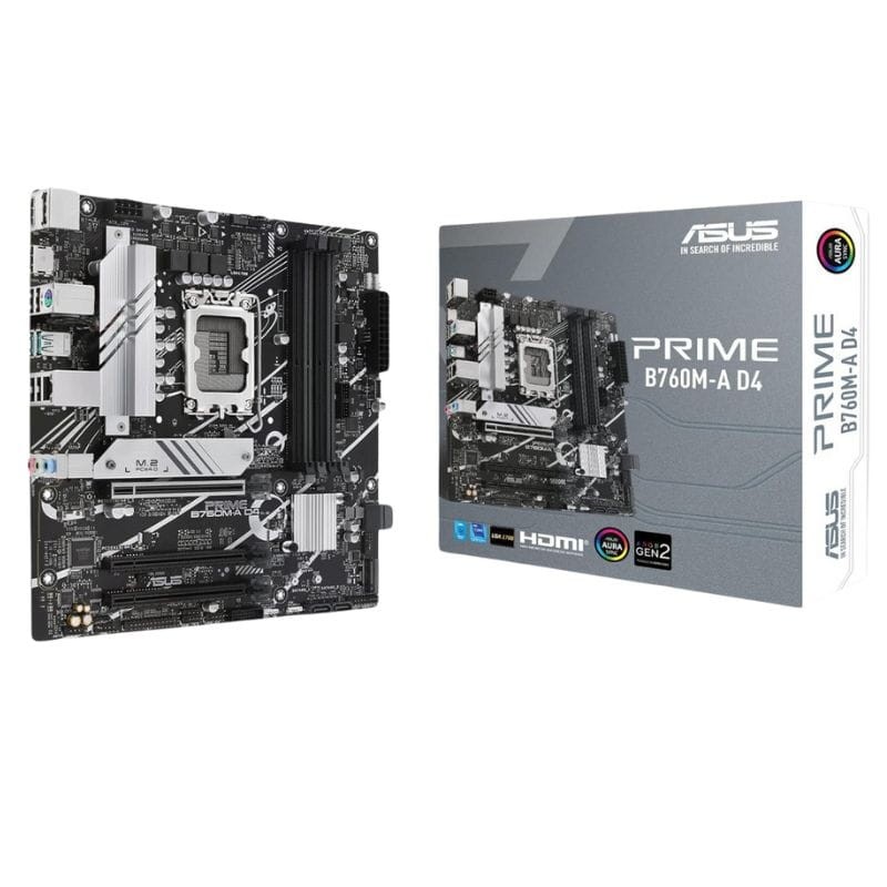 ASUS PRIME B760M-K D4 LGA 1700 micro ATX Gigabit Ethernet - Placa-mãe - Item