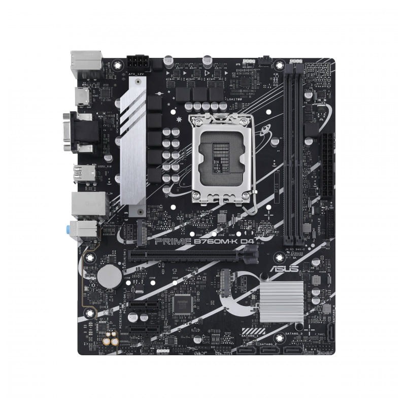 ASUS PRIME B760M-K D4 LGA 1700 micro ATX Gigabit Ethernet - Placa-mãe - Item1