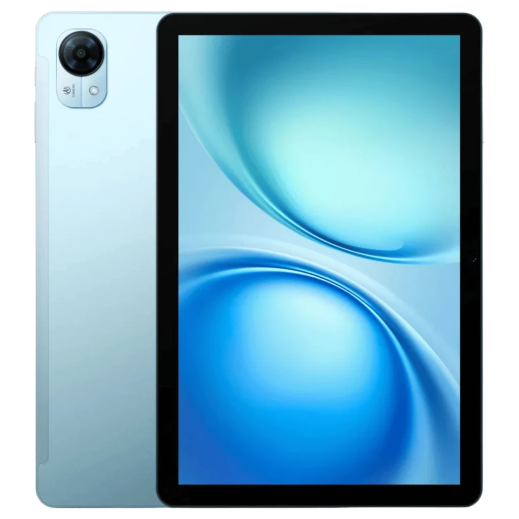 Doogee Tab G5 azul con pantalla IPS 10,1 pulgadas 120Hz, bordes finos, cámara trasera única con aro metálico y frontal para videollamadas, cuerpo delgado