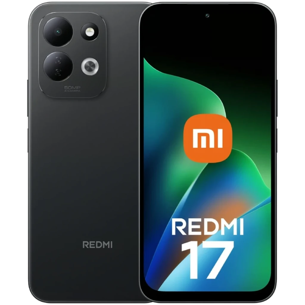 Xiaomi Redmi 17 6GB/256GB Negro con pantalla 6,9 pulgadas, triple cámara trasera con 50 MP, frontal perforada y cuerpo azul mate elegante