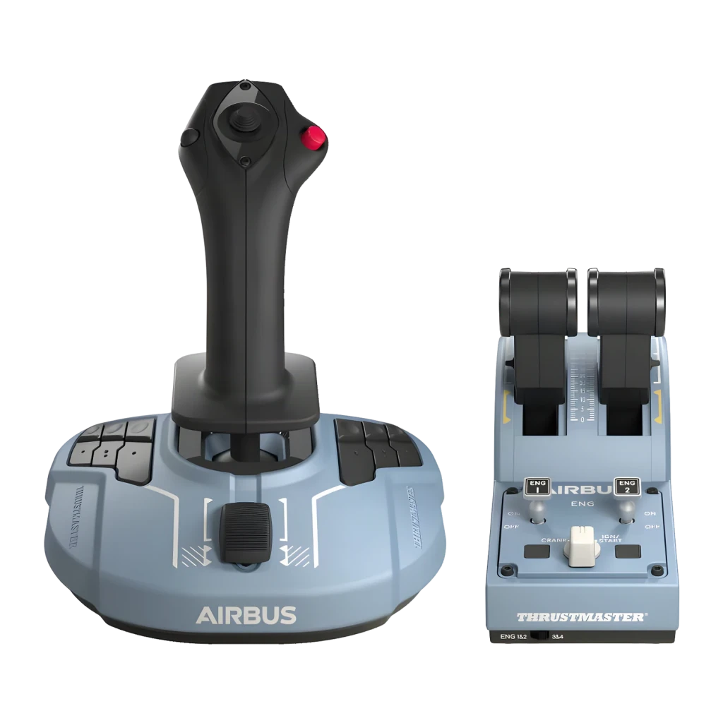 Thrustmaster Joystick TCA Officer Pack Airbus Edition negro, azul - vista principal