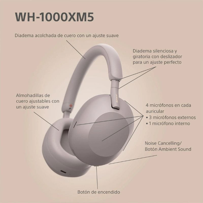 Sony WH-1000XM5 Rose fumé - Ítem8