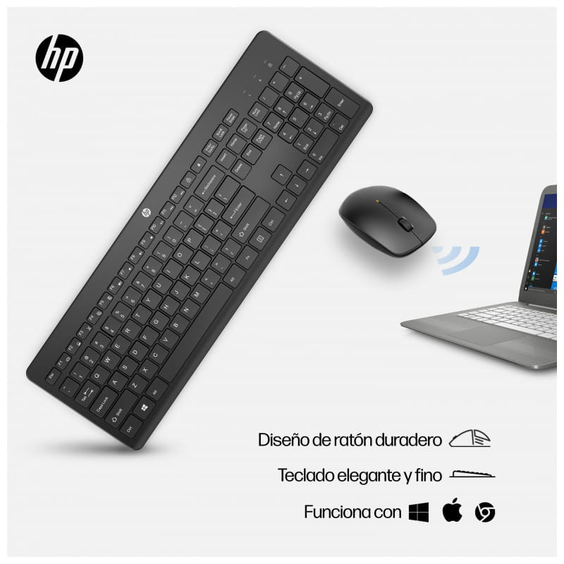 HP Combo de Teclado y Ratón Inalámbricos 230 - Teclado de membrana silencioso - Ratón 1600DPI imagen - Ítem1