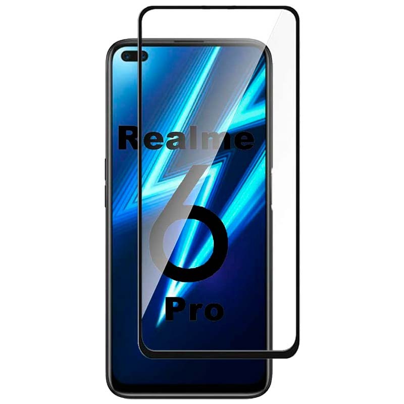 Buy Realme 6 Pro Full Screen 3d Tempered Glass Screen Protector