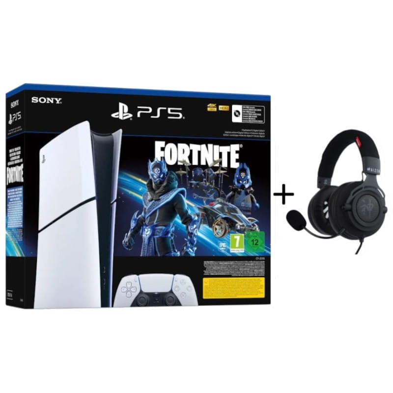 Sony PlayStation 5 Slim 1TB Digital + Fortnite Cobalt Star + Casque Aizen - Console SONY - Ítem