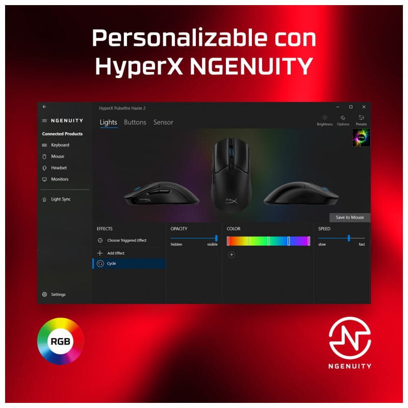 HyperX Pulsefire Haste 2 Negro - Ratón gaming - Ítem10