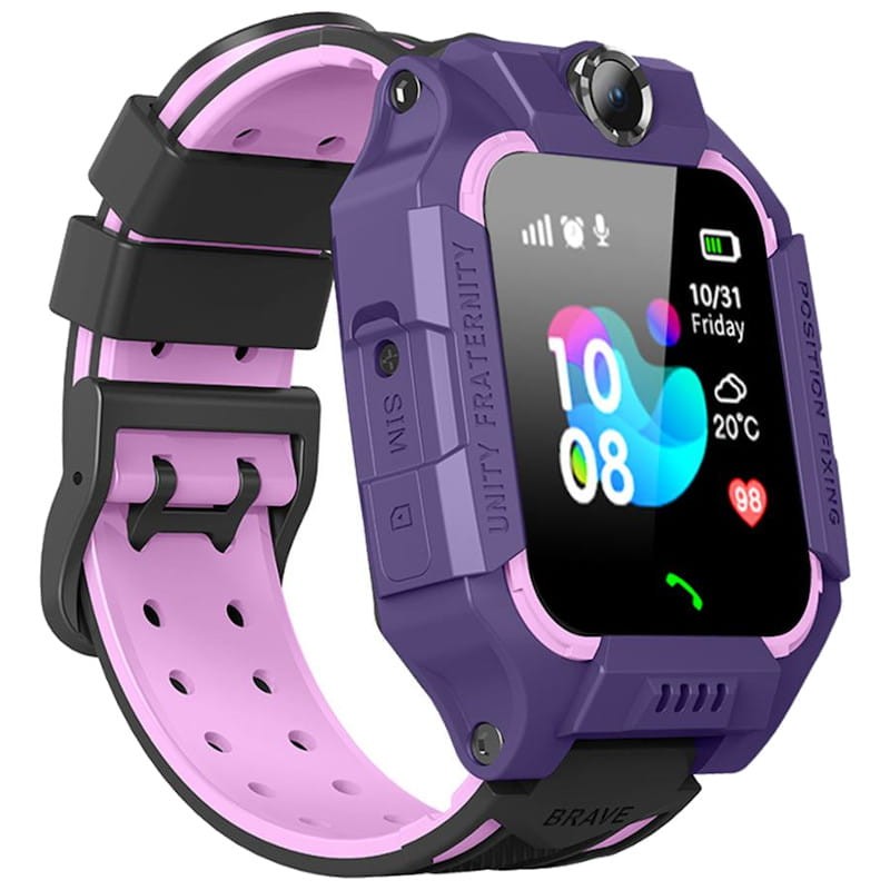 Smartwatch infantil – Câmera de posicionamento inteligente Q12, relógio de  pulso digital à prova d'água para iOS Android, rosa