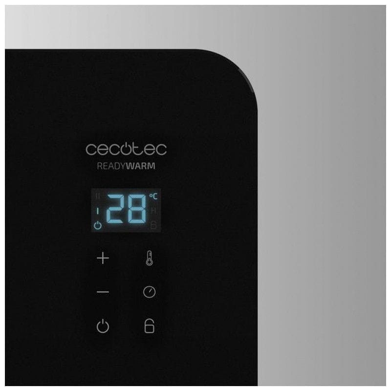 Cecotec Ready Warm 6720 Crystal Connection Radiador Eléctrico Wi Fi 1500W  Negro