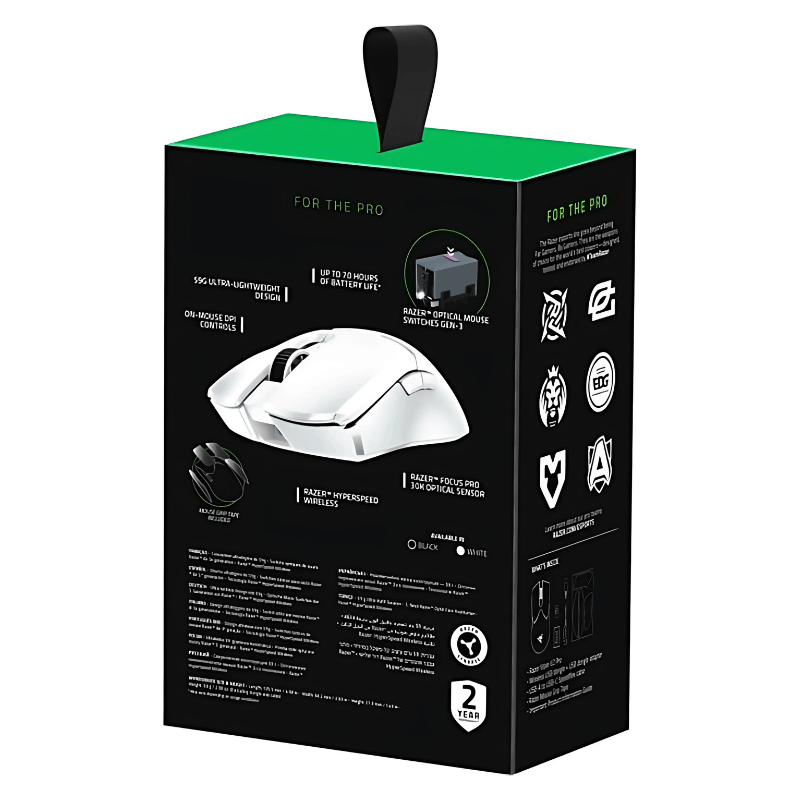 Razer Viper V2 Pro USB 30000 DPI Branco - Mouse Gaming - Item8