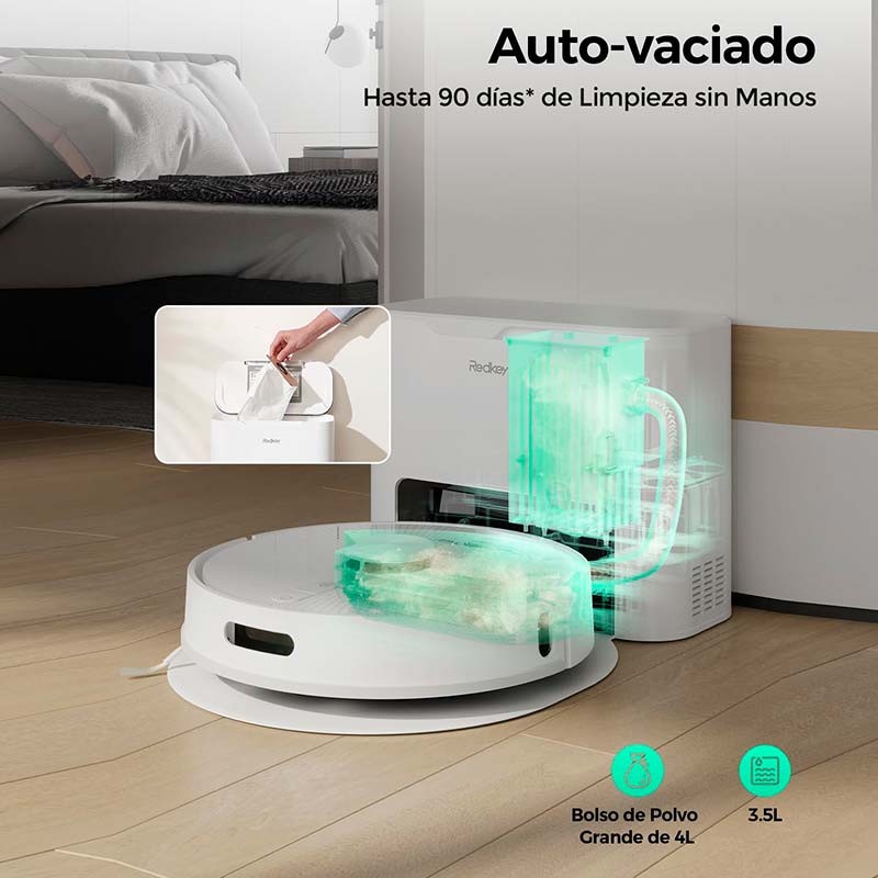 RedKey R10 - Aspiradora Robot 2 en 1 + Base de autovaciado - Ítem3