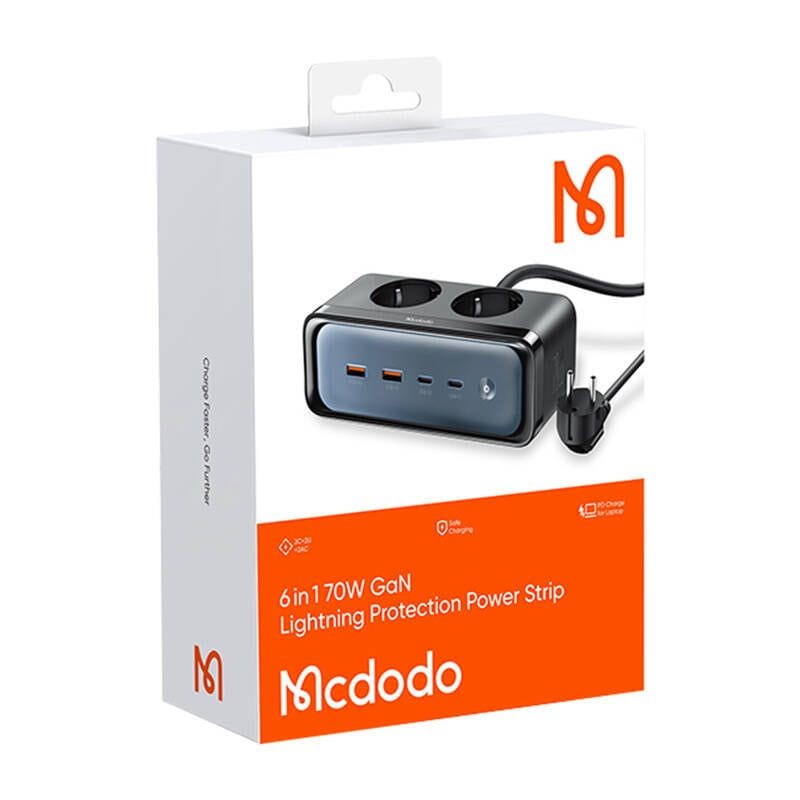 Regleta Mcdodo CH-4610 2 Tomas + 4 USB Negro - Ítem4