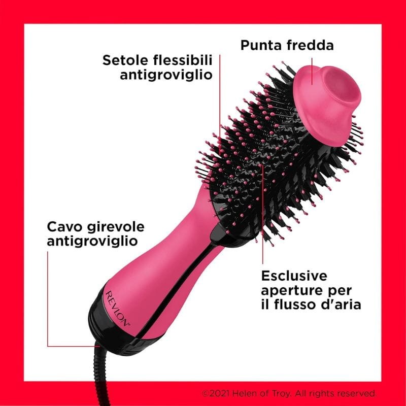 Cepillo de aire caliente REVLON Salon One-Step Volumiser 5222 Rosa - Ítem2