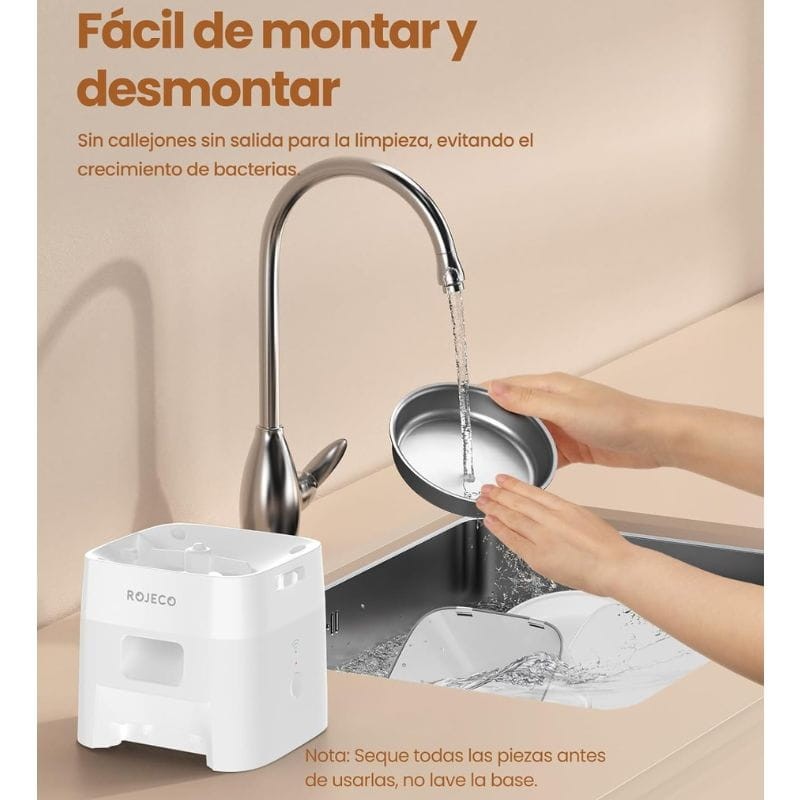 Rojeco Automatic Pet Feeder Versión Botón 2L Blanco - Comedero Automático - Ítem7