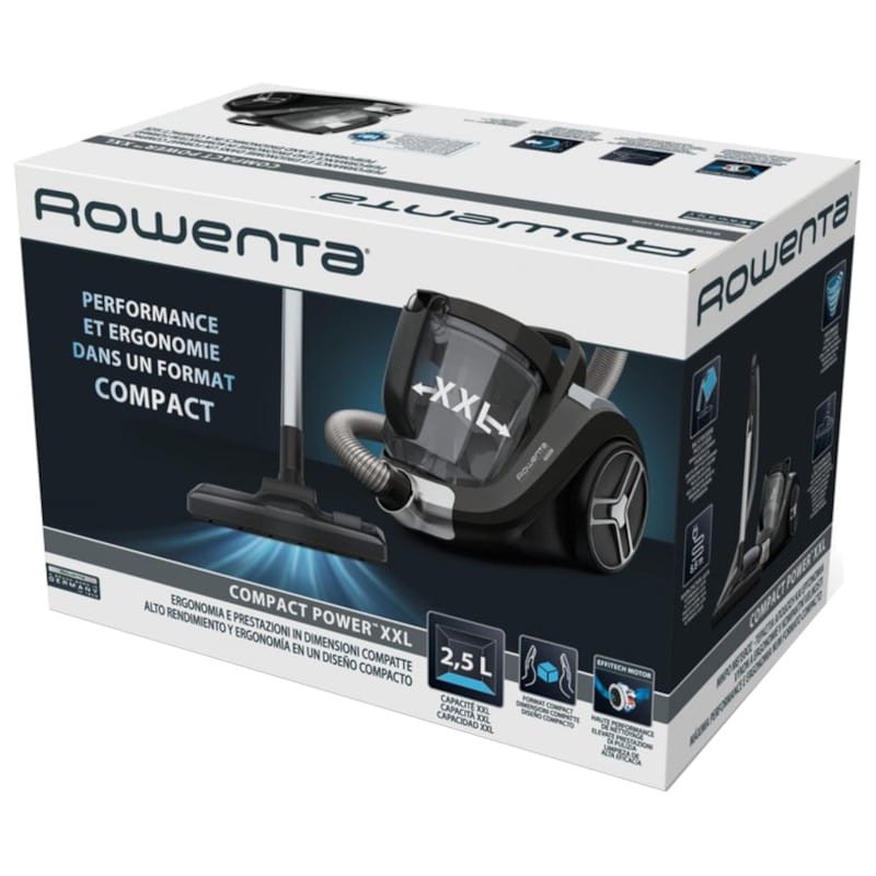 Rowenta Compact Power XXL 2,5 L Aspirateur réservoir cylindrique Sec 550 W  Sans sac