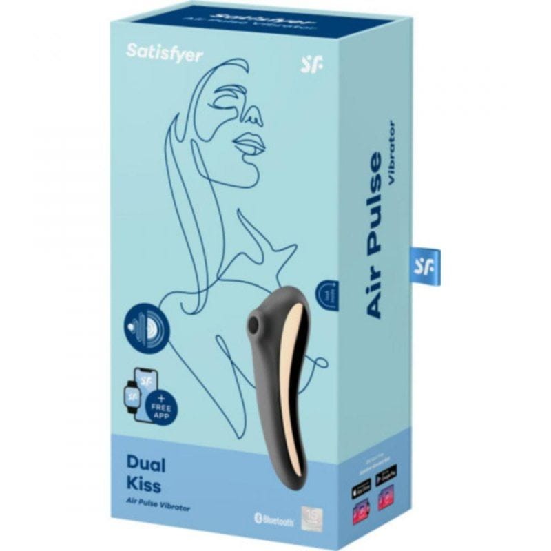 Satisfyer Dual Kiss Vibrador Air Pulse Negro - Ítem4