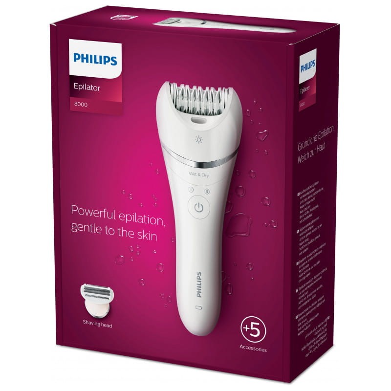 Depiladora Philips Epilator Series 8000 BRE710/00 5,4W Wet/Dry Blanco - Ítem2