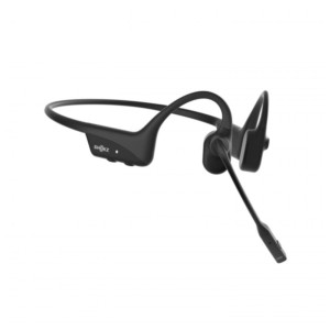 SHOKZ OpenComm 2 Preto - Auscultadores sem fios de condução óssea para trabalho, chamadas, reuniões