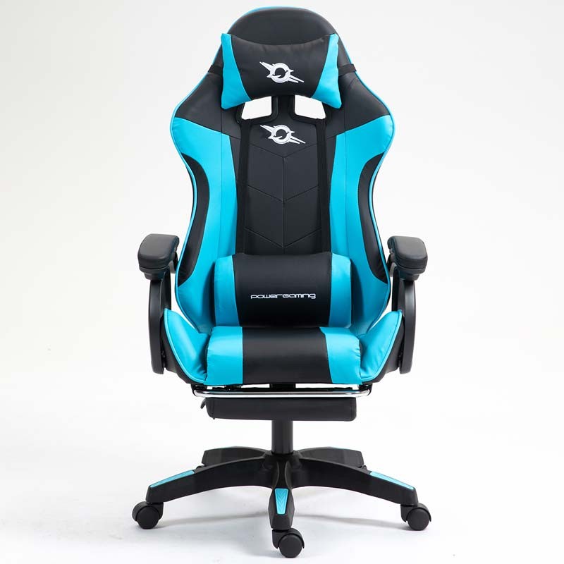 PowerGaming Cadeira 7 pontos Masagem Apoio para pés Preto+Azul - Classe B Refurbished - Item1