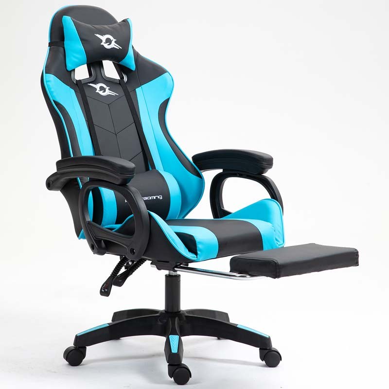 PowerGaming Cadeira 7 pontos Masagem Apoio para pés Preto+Azul - Classe B Refurbished - Item5