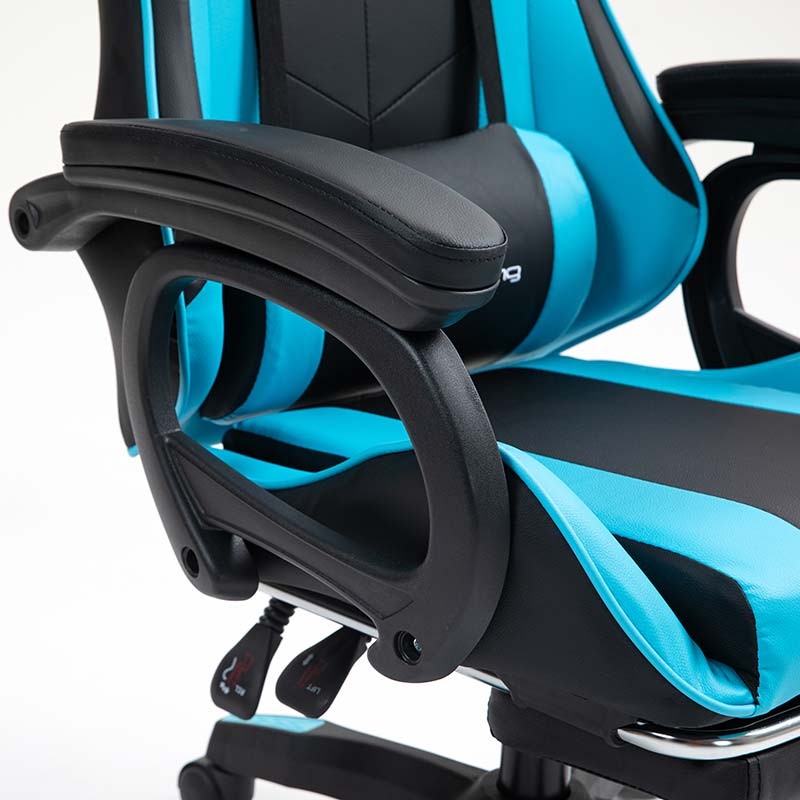 PowerGaming Cadeira 7 pontos Masagem Apoio para pés Preto+Azul - Classe B Refurbished - Item8