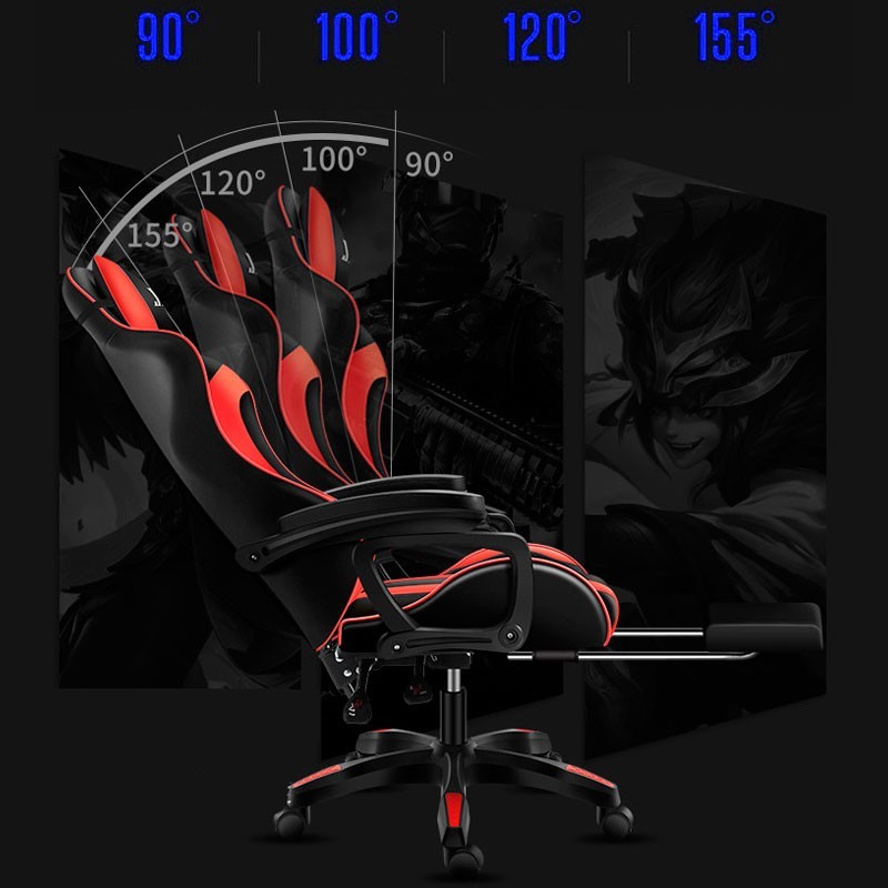 PowerGaming LED RGB Chaise Haut-parleur Massage Repose-pieds Noir - Ítem13