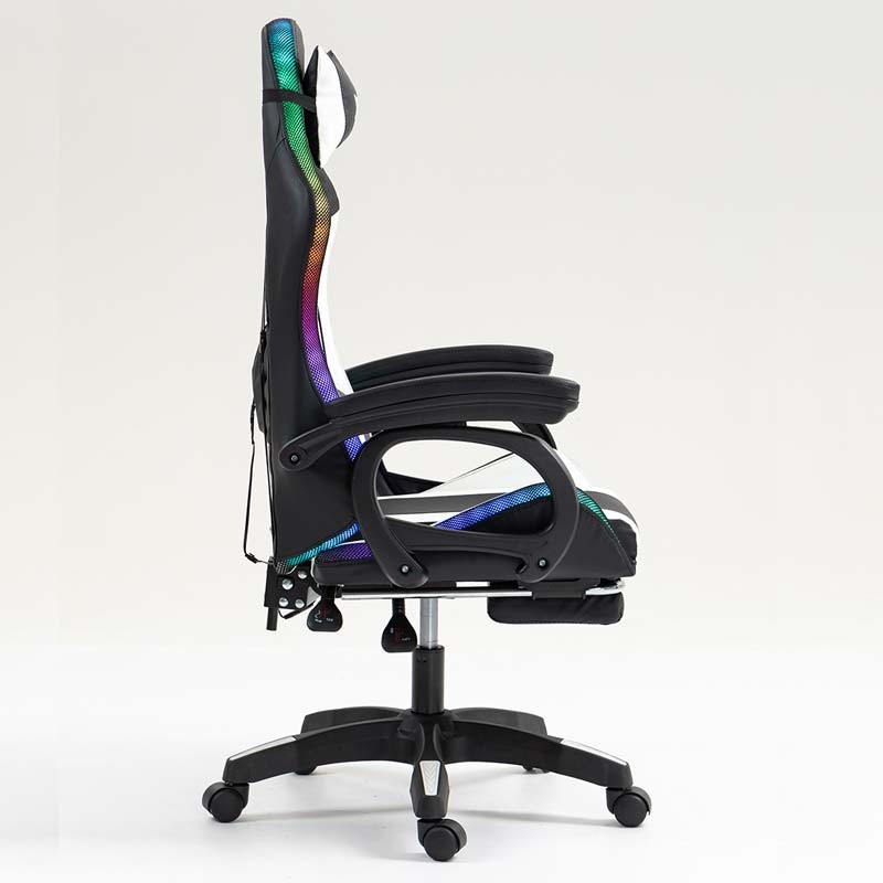 PowerGaming LED RGB Chaise repose-pieds noir+blanc - Ítem2