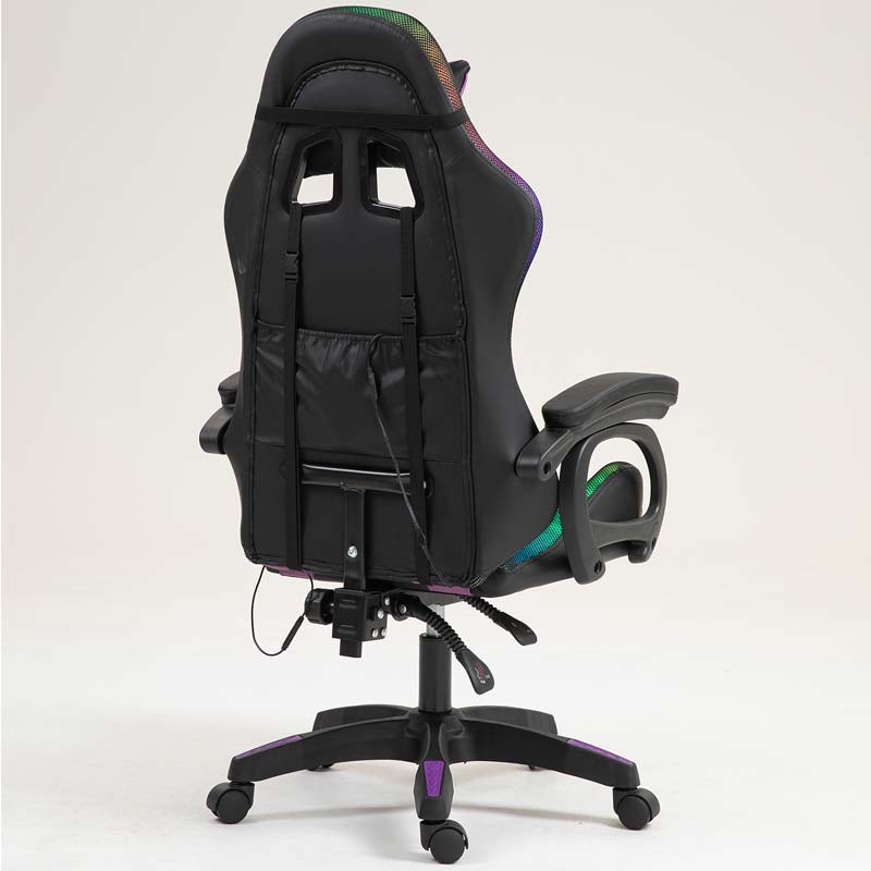 PowerGaming LED RGB Chaise Noir+Lilas - Ítem4