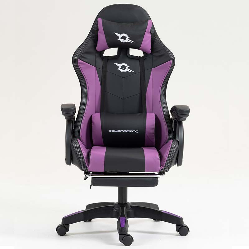 PowerGaming LED RGB Silla Reposapiés Negro+Lila - Ítem1