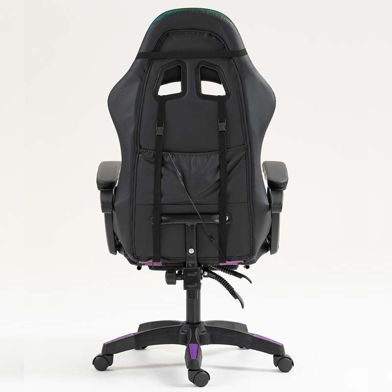 PowerGaming LED RGB Silla Reposapiés Negro+Lila - Ítem5