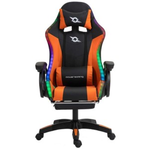 PowerGaming LED RGB Silla Reposapiés Negro+Naranja