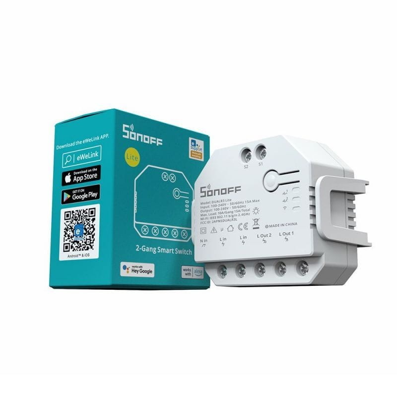 Sonoff Dual R3 Lite Branco - Interruptor Wi-Fi Inteligente - Item3