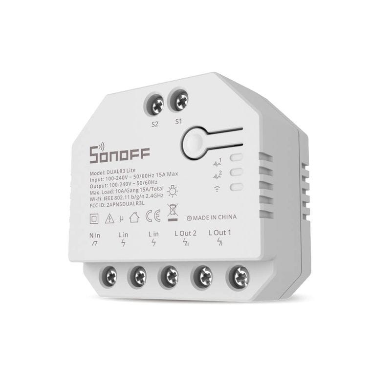 Sonoff Dual R3 Lite Branco - Interruptor Wi-Fi Inteligente - Item1