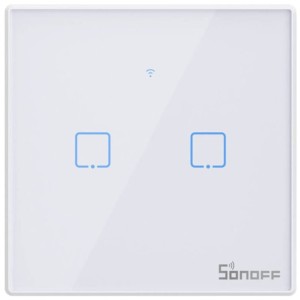 Sonoff T2EU2C-TX 2 botões Tátil Branco - Interruptor de parede WiFi