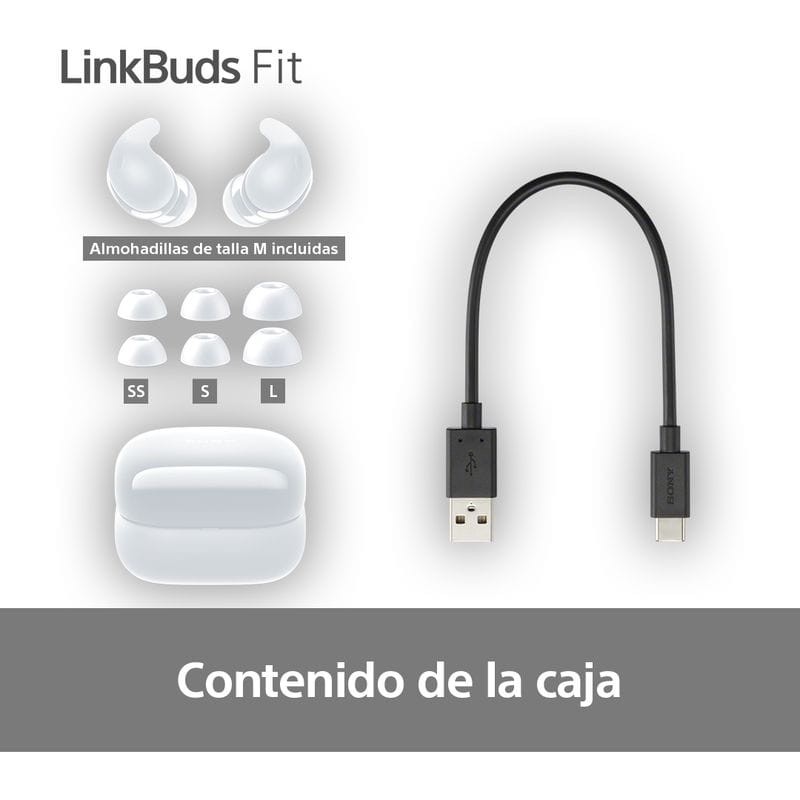 Sony LinkBuds Fit Blanco - Auriculares Bluetooth - Ítem9