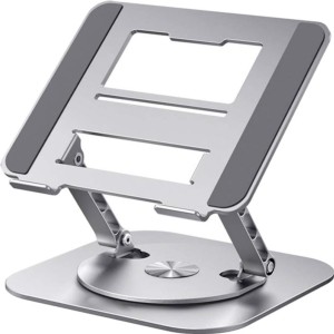 Support Rotatif LS928 pour Tablette et Ordinateur Portable en Aluminium Argent