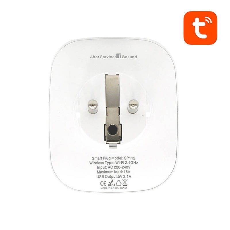 Gosund SP112 16 A WLAN 2,4 GHz USB 2,1 A x 2 Blanc - Prise intelligente - Ítem2