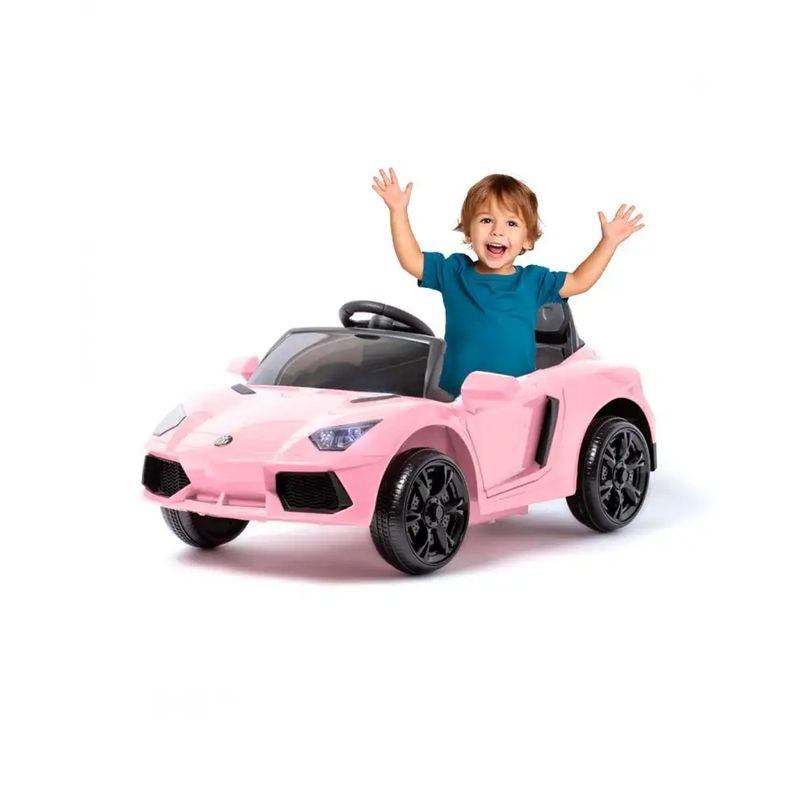 Super Sports Lamborghini Style 12V Rose - Voiture électrique pour enfants - Ítem1