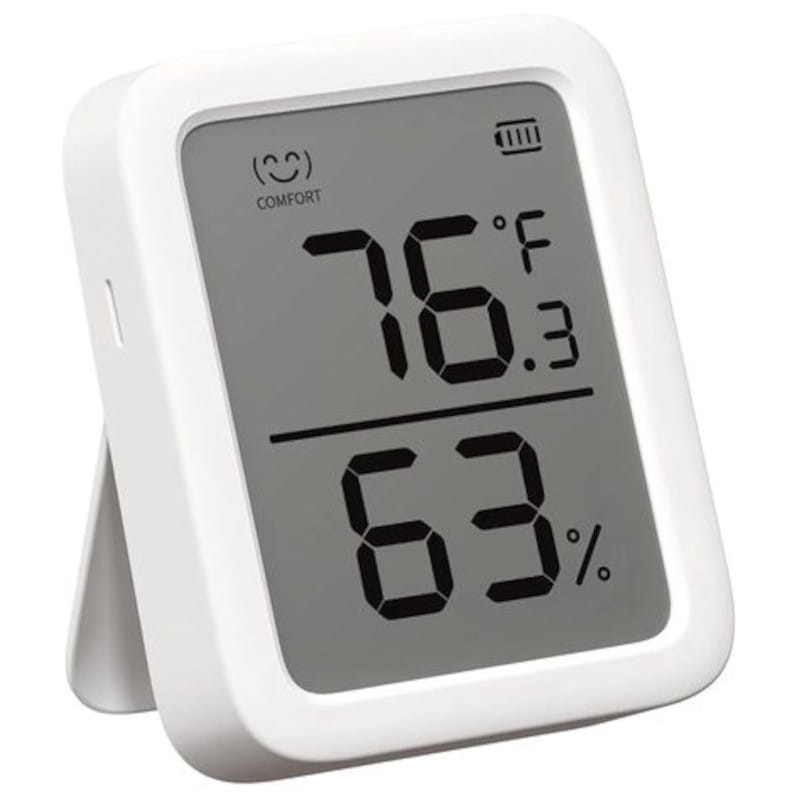 SwitchBot Termómetro higrómetro, medidor de humedad interior Bluetooth para  el hogar, sensor de temperatura con control de aplicación, pantalla LCD