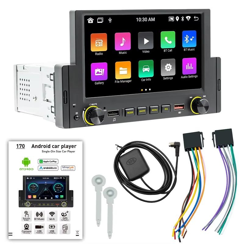 Autorrádio 1 DIN SWM 170-J 2GB/64GB GPS Carplay/Android Auto Preto - Item4