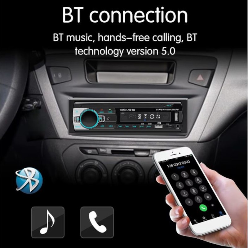 Autorradio 1 DIN SWM 530L Bluetooth Negro - Ítem3