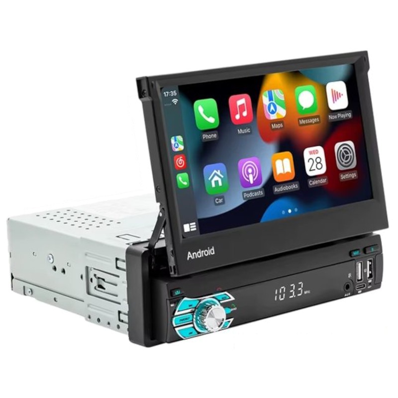 Autorrádio 1 DIN SWM 9710-J LED 7 polegadas 2GB/64GB GPS Carplay Preto - Item