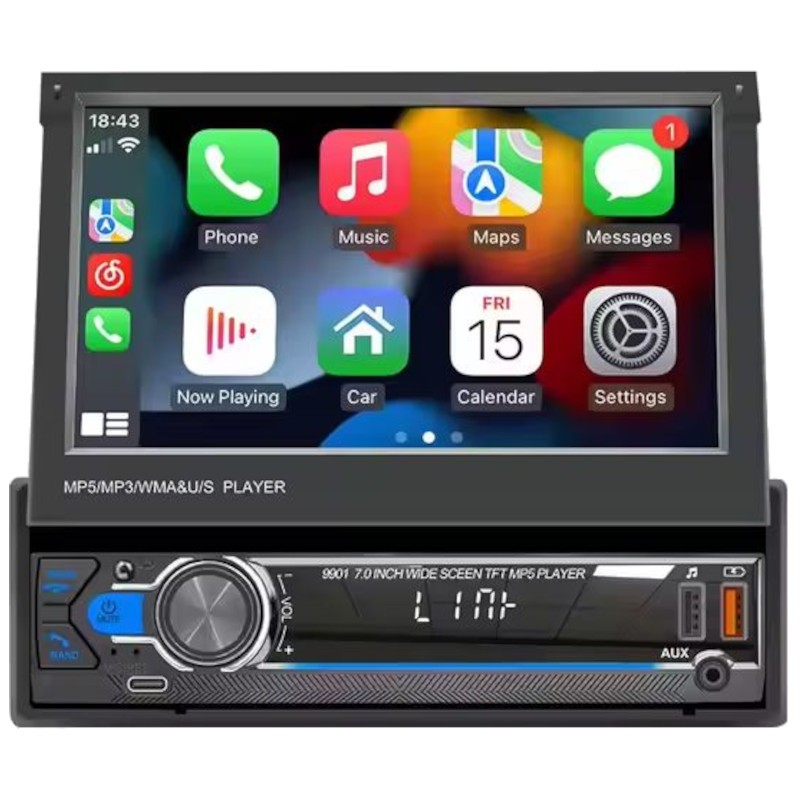 Autorrádio 1 DIN SWM 9901 Bluetooth Preto - Item