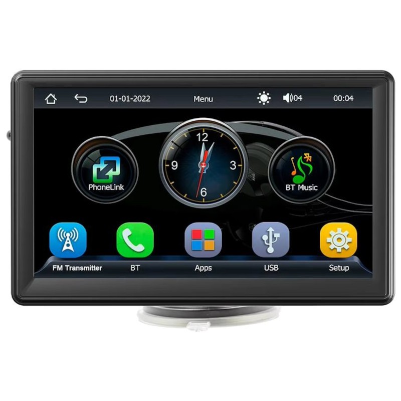 Ecrã tátil universal SWM B500L 7 polegadas Carplay/Android Auto sem fios Preto - Leitor multimédia para automóvel - Item